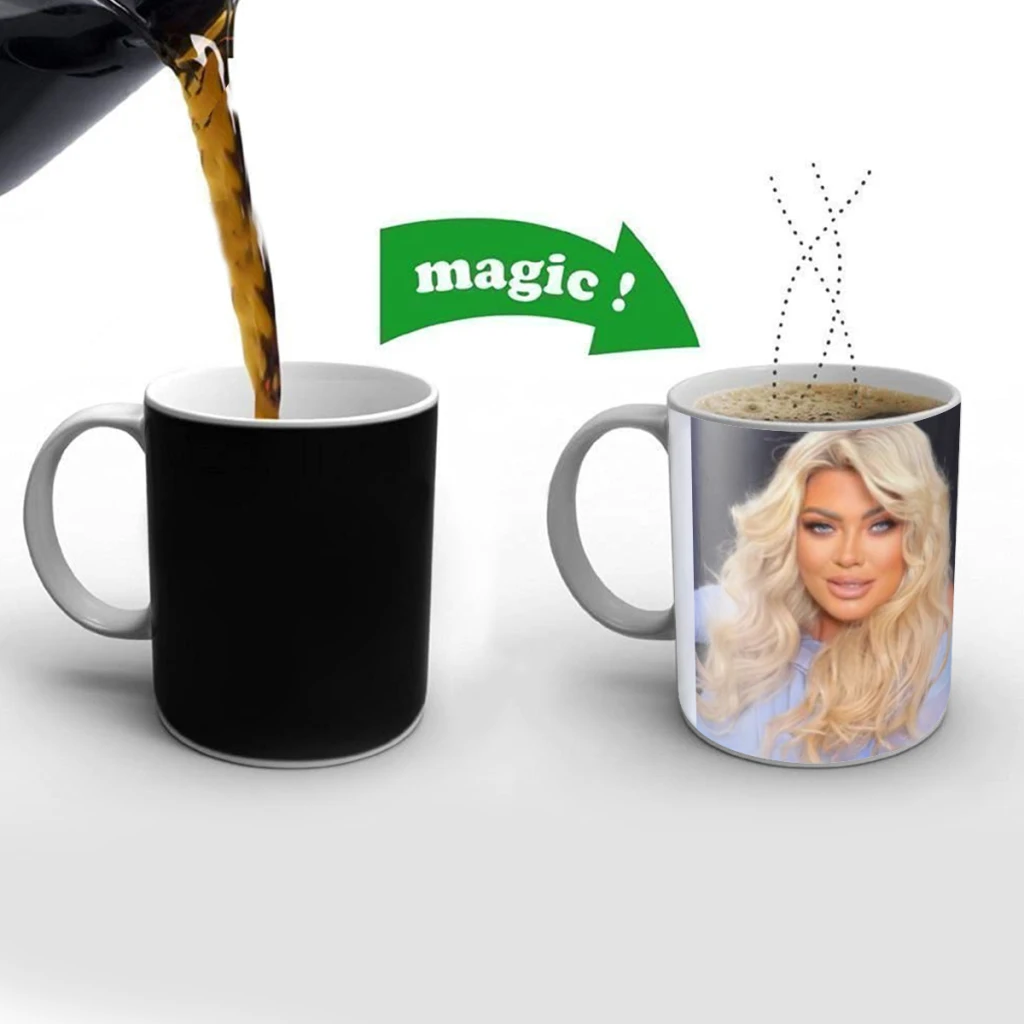 

G-GEMMA COLLINS Coffee Mugs Cup Color Changed Mug Heat Sensitive Tea Cup Coffee Mug Gift Mug