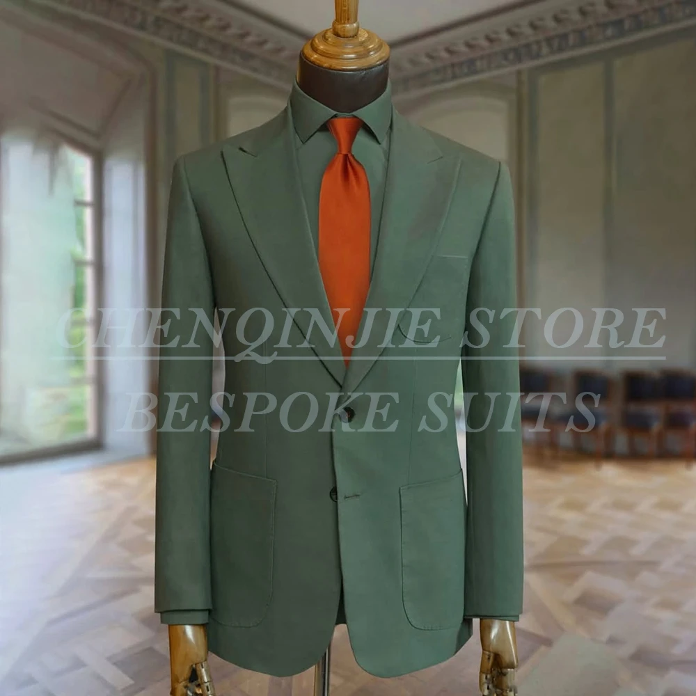 

Узкие мужские костюмы, однотонные однобортные однобортные пиковые лацканы, приталенные комплекты из двух предметов, куртка и брюки, одежда высокого качества, костюм Homme