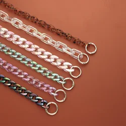 New Acrylic Bag Chain Bag Strap Removable Bag Accessories Colourful Women's Resin Chain Chain Of Bags Purse Chain Fishbone Chain