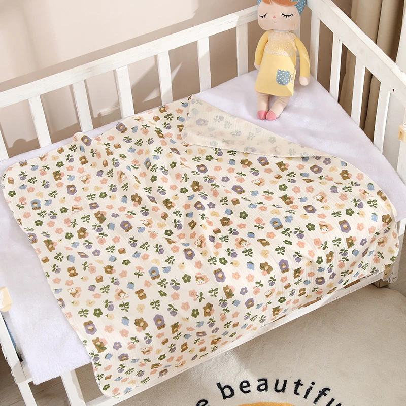 Double Layer Muslin Baby Blanket Newborn Receive Blanket Cotton Swaddling Wrap Stroller Cover Bedding Baby Items