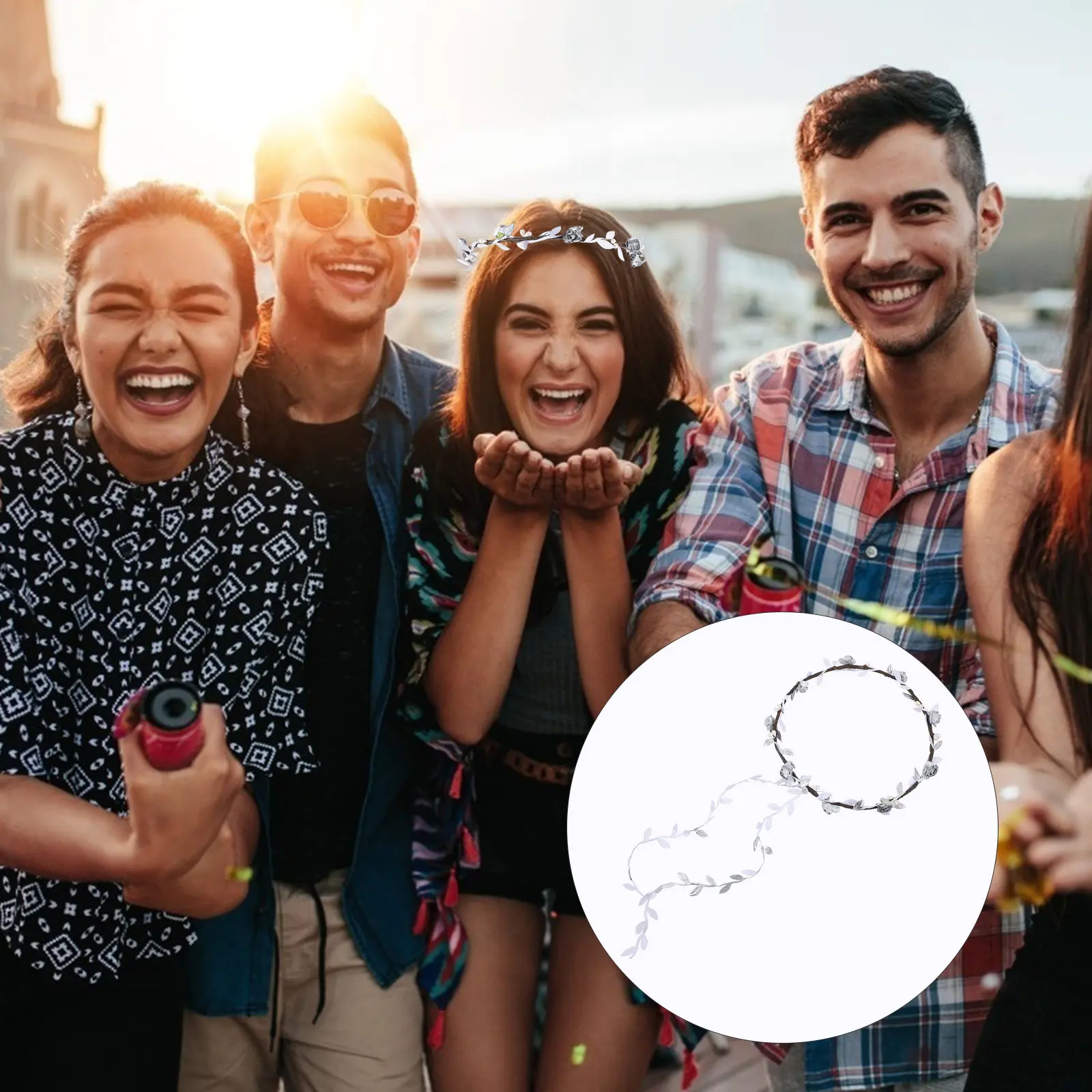 

2 шт. Цветочные свадебные гирлянды для волос, элегантные свадебные повязки на голову, цветочные короны, праздничные аксессуары для волос, цветочные гирлянды для головы