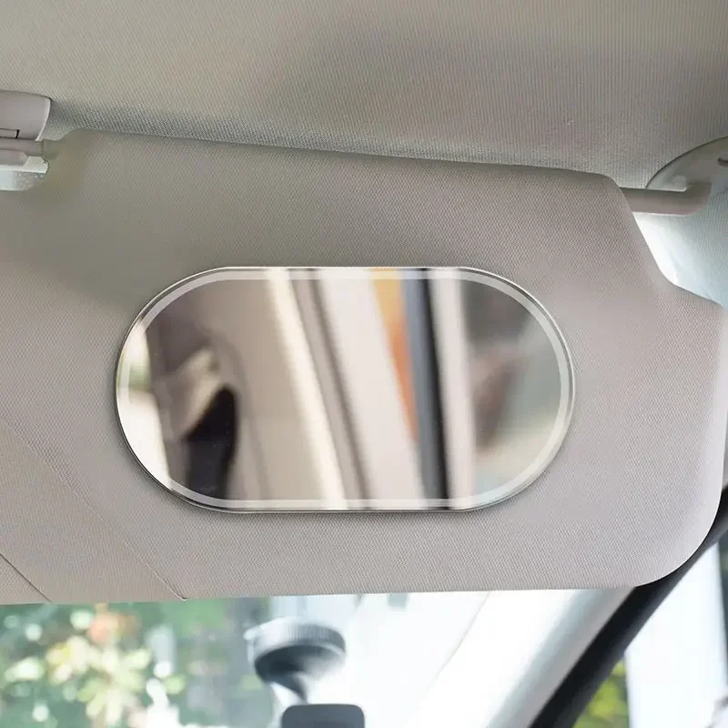 

Universal Car Sun Visor Mirror Auto Stainless Steel Portable Makeup Mirror Car Sun-Shading Visor HD Mirrors Interior Accessories