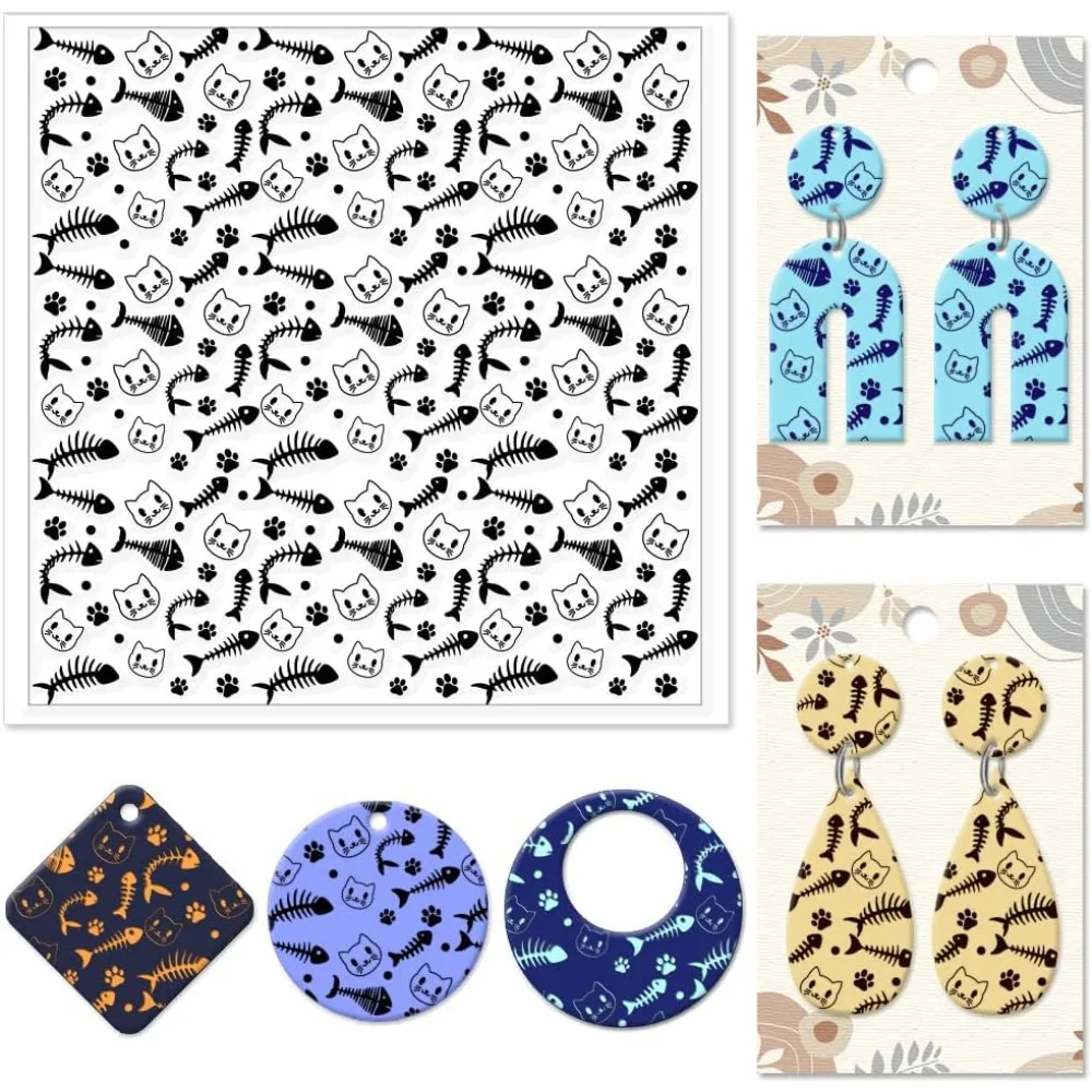 Clay Texture Mat Clay Modeling Pattern Pad Fishbone 140x140x3mm
