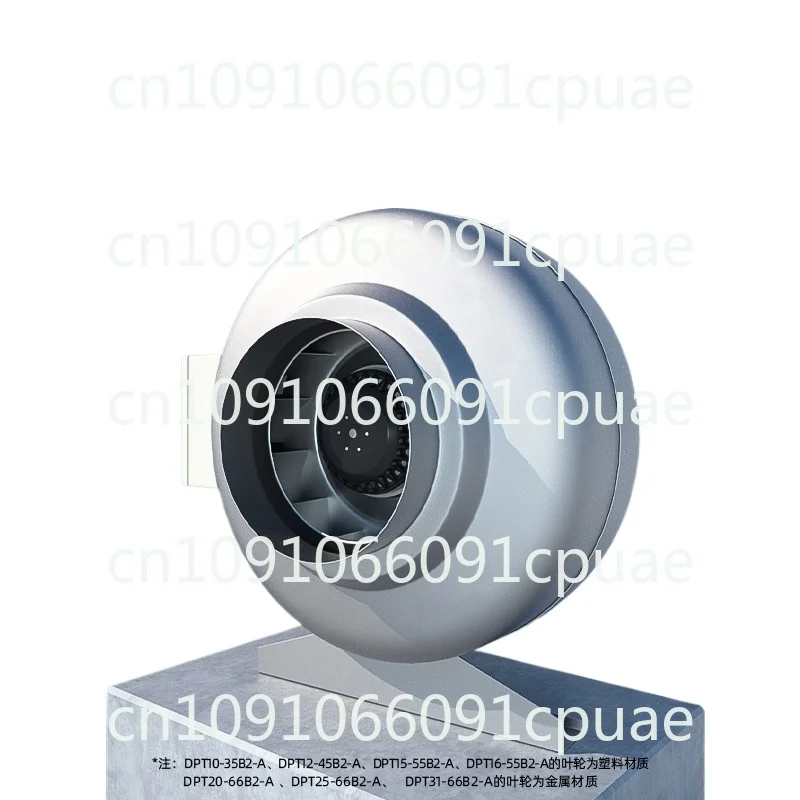 Large Suction and Strong Exhaust Fan, Turbo Cylindrical Booster Induced Draft Fan, Round Duct Exhaust Fan