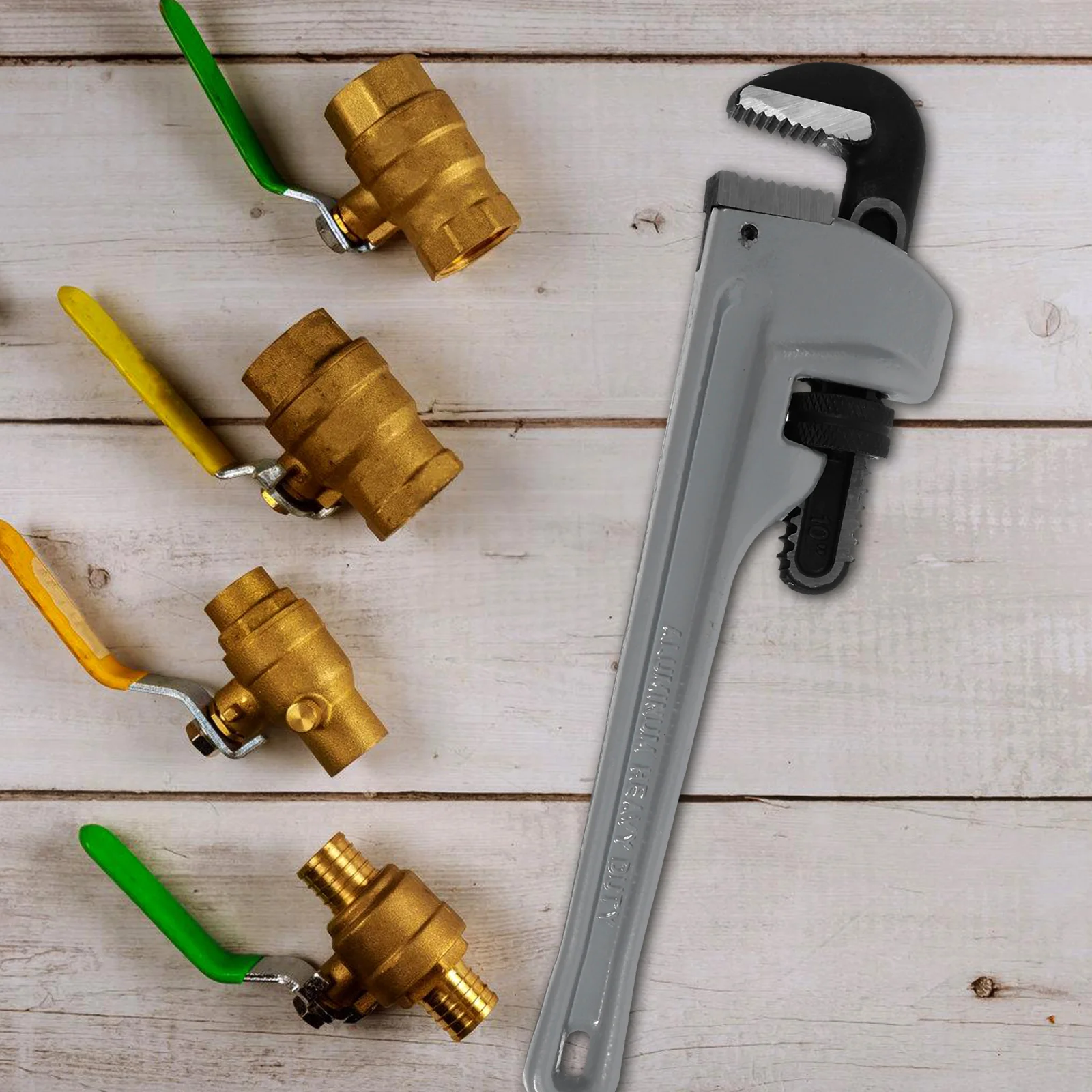 

Heavy Duty Straight Pipe Wrench Multifunctional Bathroom Drain Plumber Plumbing Light