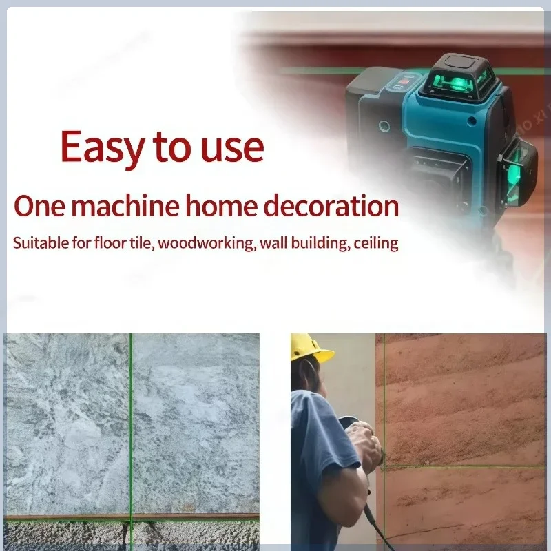 

Makita 360 Horizontal Vertical Green High-Precision Cordless Self-Leveling Light Laser Cross Wall-Mounted Portable Level Tool