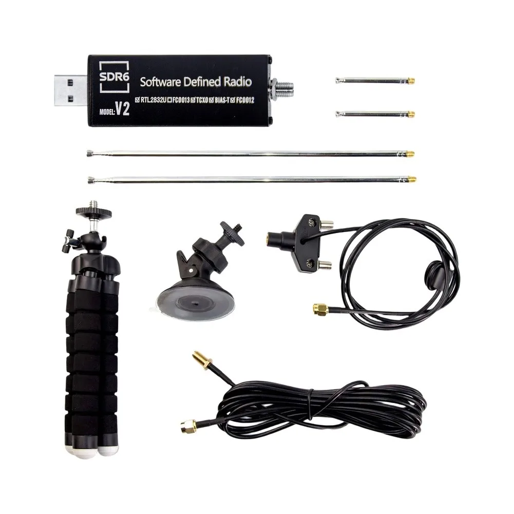 For RTL-SDR6 V2 Radio (RTL2832U Chip) Supports FM Reception, Spectrums Analysis, And ADS-B Signal Reception.
