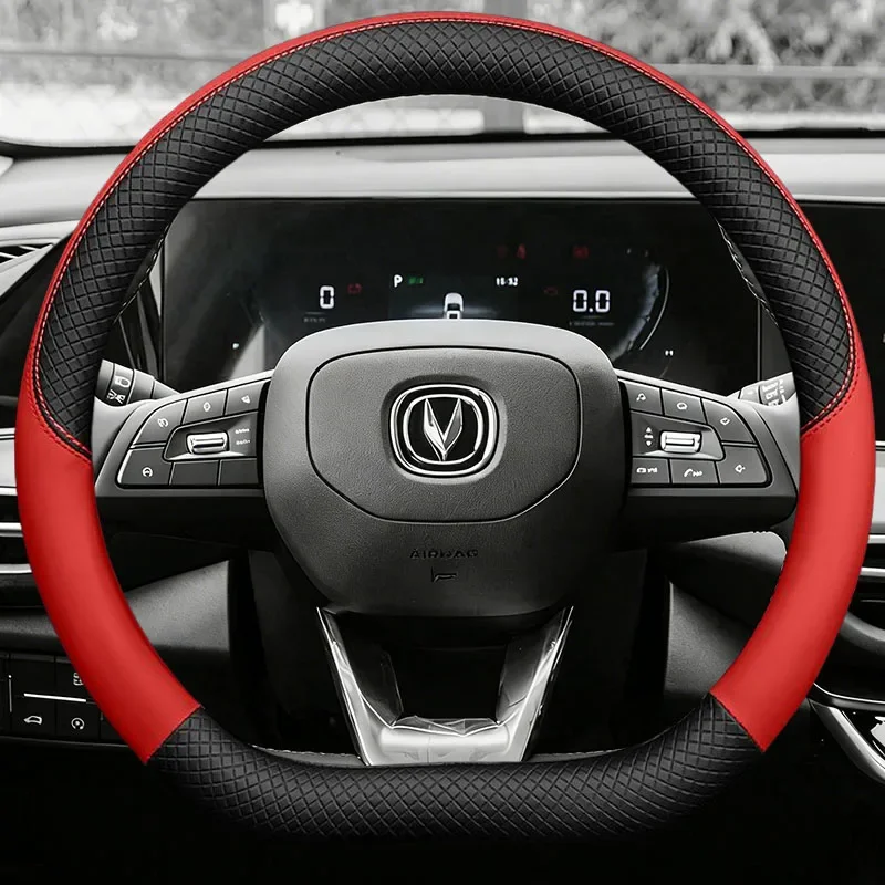 Car steering wheel cover suitable For CHANGAN Eado CS35 CS55 CS75 Plus UNI-T 2023 2024 Leather Breathe Car Interior Accessories