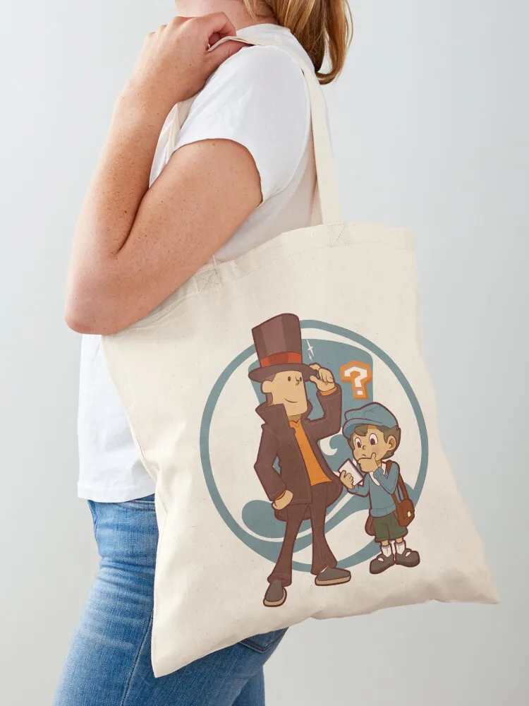 

Сумка-тоут Professor Layton, пляжная сумка для женщин, сумка для покупок, тканевая сумка, холщовая сумка-тоут