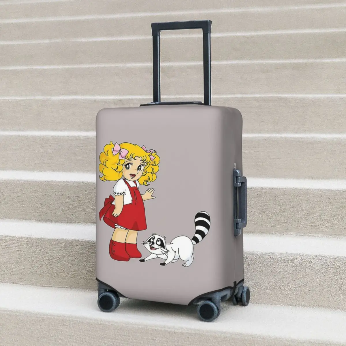 

Candy Candy Snow Capucin Suitcase Cover Protection Elastic Travel Luggage Protector Covers for 18-32 Inch