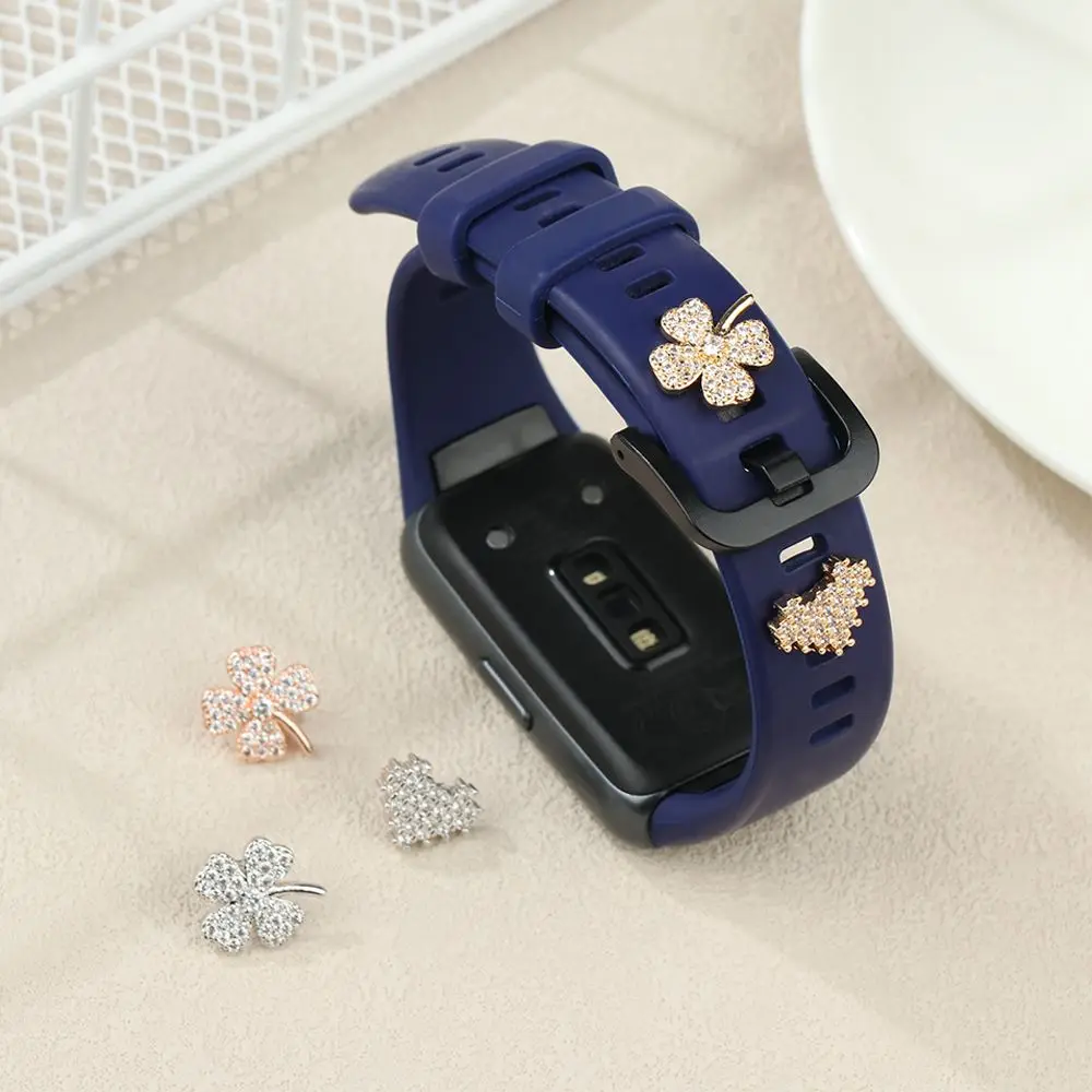 Jewelry Rivet Accessories Pendant Silicone Strap Accessories For iwatch Bracelet Diamond Ornament Metal Charms Decorative