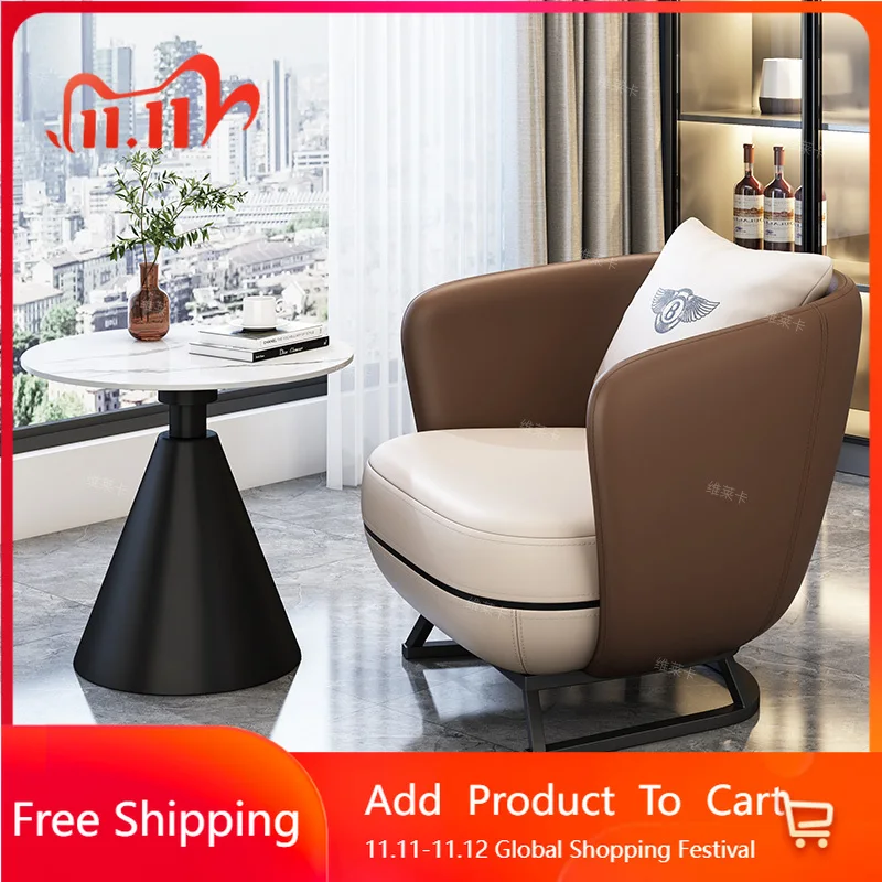 

Leather Individual Living Room Chairs Salon Nordic Sofa Office Living Room Chairs Modern Throne Poltrona Lounge Suite Furniture