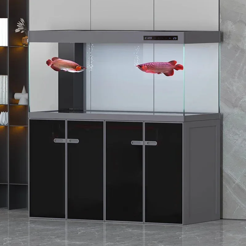 

Ornamental Fish Tanks Aquariums Cabinet Multifunction Living Room Glass Aquariums Nordic Simple Design Pet Products Tangki LLAQ