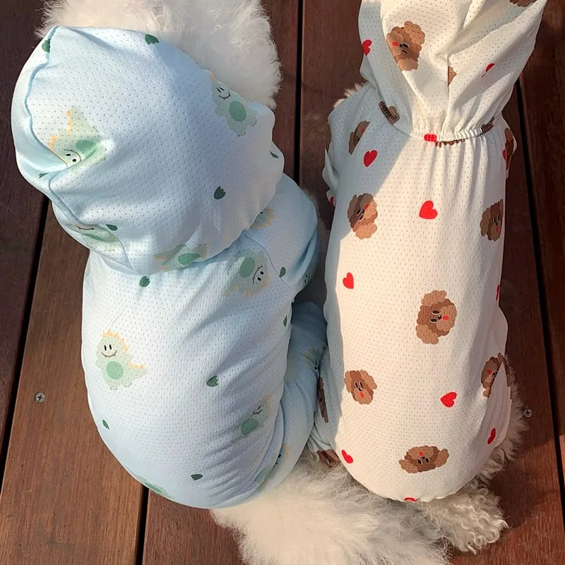 

Insect-proof Pet Four-legged Suit Summer Cooling Sunscreen Clothing Dog Clothes Teddy Jumpsuits Bichon Hoodie