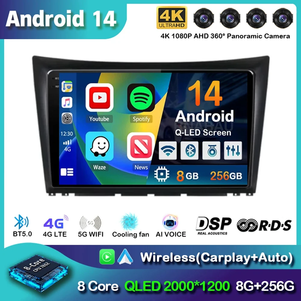 Android 14 Carplay Auto WIFI+4G Car Radio For Dongfeng S30 H30 Cross 1 2011-2018 Multimedia Player GPS Navigation Stereo No 2din