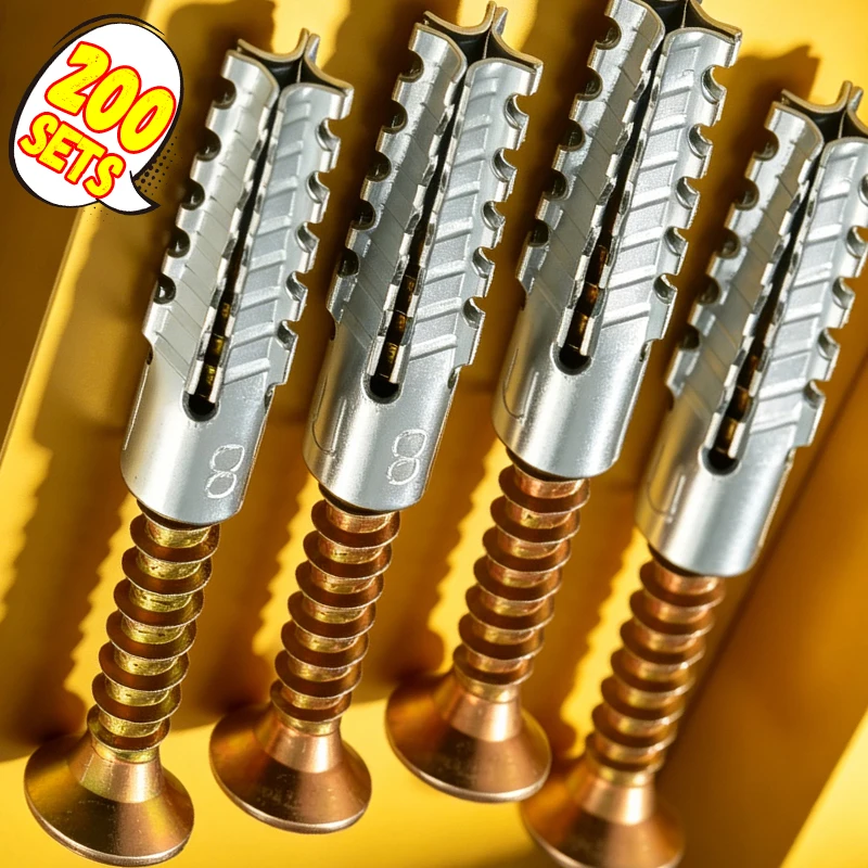 Wholesale Self Tapping Serrated Expansion Screws Metal Screw Tube for Concrete Wall Anchors Fasteners Drilling Plug Bolt Kits