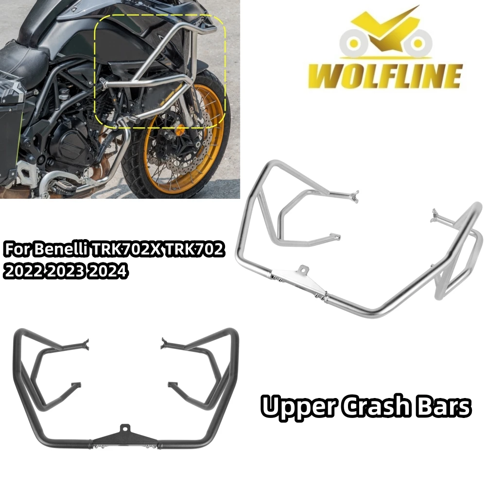 

WOLFLINE Upper Crash Bars for Benelli TRK702 Upper Engine Bumper for Benelli TRK702X TRK702 Engine Guard Bumper 2022 2023 2024