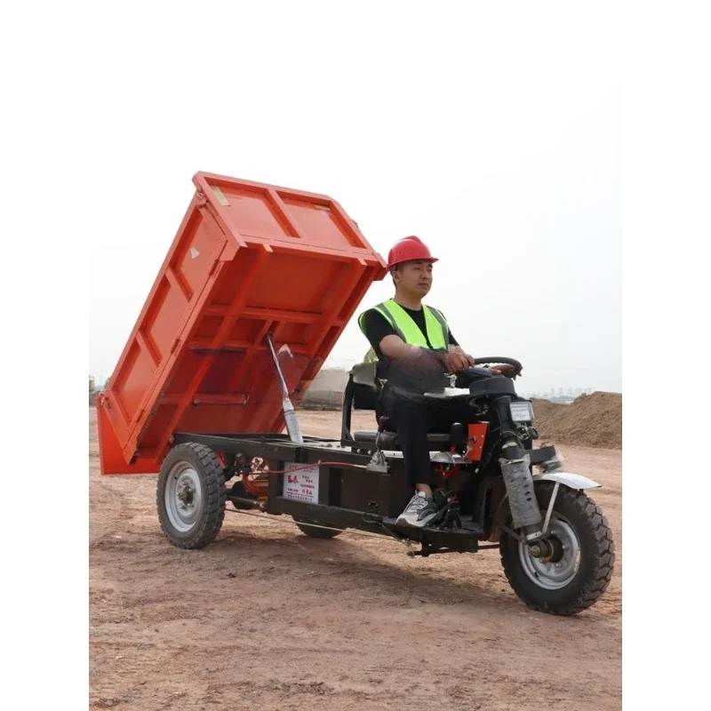 Engineering electric three-wheeled agricultural vehicle, construction dump truck, handling and breeding manure truck
