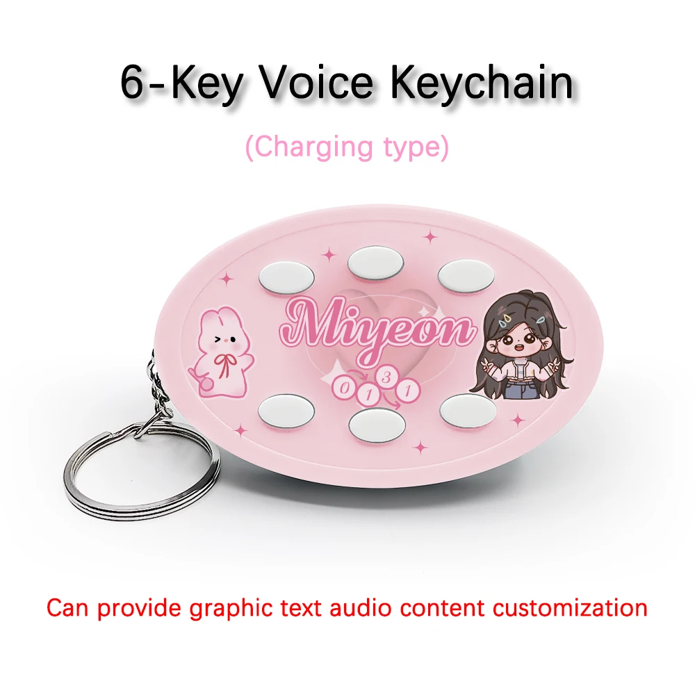 

Creative Voice Keyring For (G)I-DLE Team Member MIYEON Cho Mi Yeon 6-Key Audio Picture Custom Rechargeable Keychain Pendant Gift