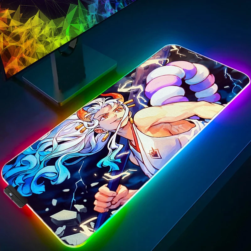 

RGB LED Mouse Pad Office Desk Mat Computer HD Mousepad Rubber Keyboard Pad PC Accessories One Piece Yamato Mouse Mat Tablet Pad