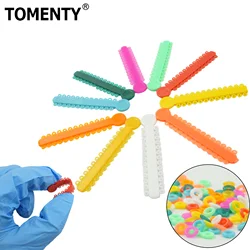 TOMENTY 1040pcs/40 Sticks Dental Orthodontic Elastic Ligature Ties Colorful Bands for Brackets Braces Orthodontics Treatment