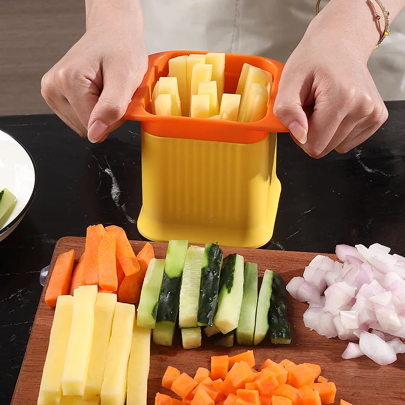 

Multifunctional Cucumber Potato Slicer Household Hand Pressure Onion Dicer Kitchen Tools Vegetable Chopper French Fries Cutter