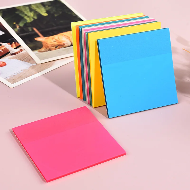 50/100 Sheets Transparent Waterproof Posted It Sticky Note Pads Notepads Posits for School Stationery Office Supplies