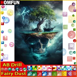 HOMFUN Fairy Dust AB Rhinestone Painting Crystal Decor Diy Diamond Painting 