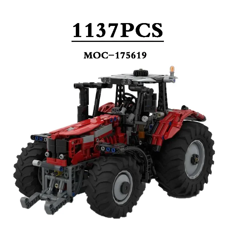 Classic Farm Machinery Fertilizer Spreader MOC-175619 Tractor 1137pcs Mechanical Building Block Toys Kids Christmas Gifts