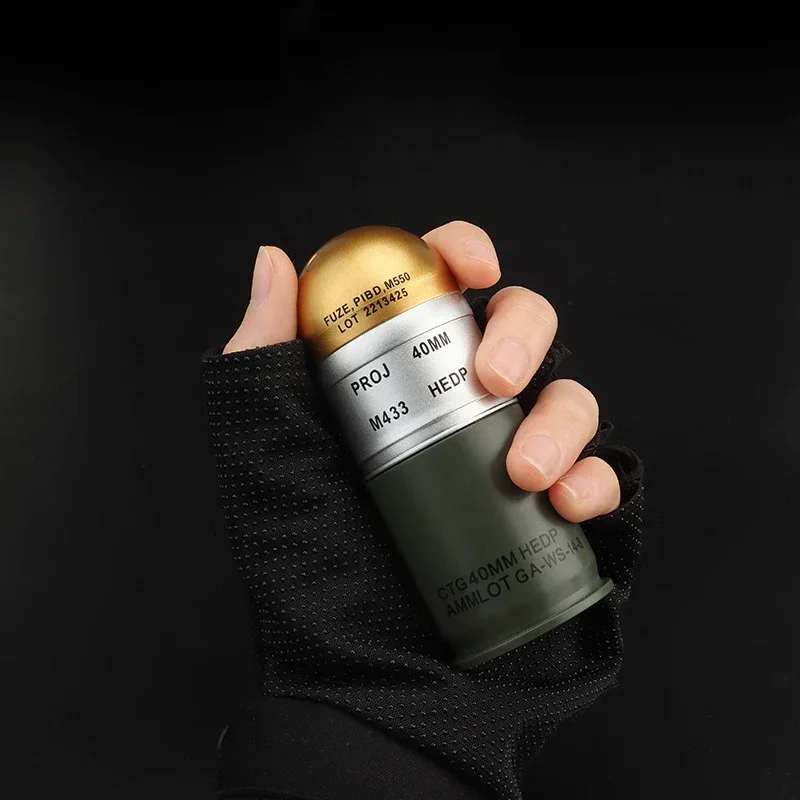 M433 40mm Dummy Grenades 1:1 Model Shell Mini Storage Box Key Sundries Container Decor for Airsoft CS Hunting Desk Display