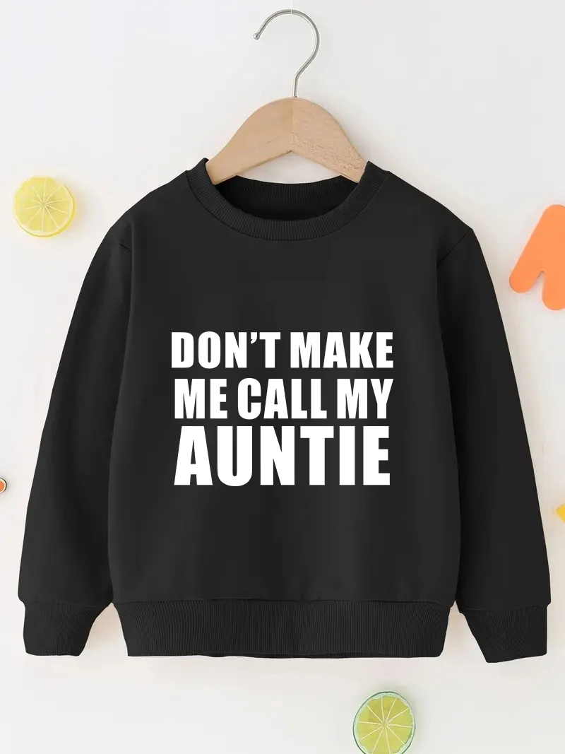 Fashionable boys Girls' Sweatshirt with Round Neckline Creative Letter Graphics  Parties spring Fall New Fit Leisure sports