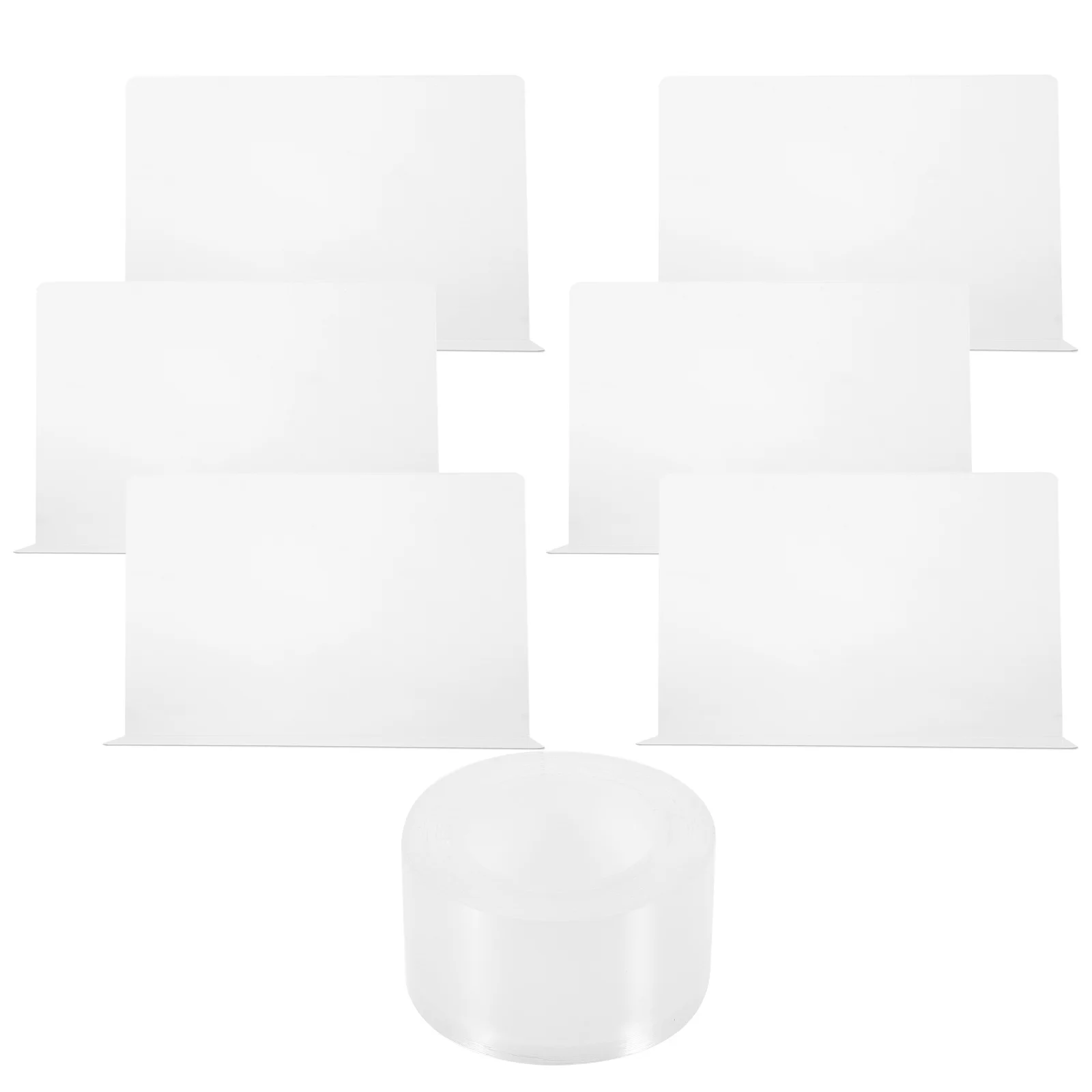 

1Set Clear Shelf Divider Self-Adhesive Plastic Organizer for Wardrobe Closet Cabinet Shelves Transparent Storage Divider