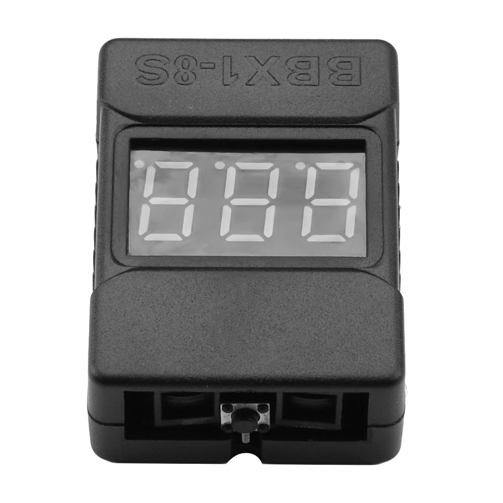 BBX 1S-8S Battery Voltage Meter Tester Lipo Battery Monitor Buzzer Alarm for RC Airplane Helicopter FPV Racing Drone DIY Parts