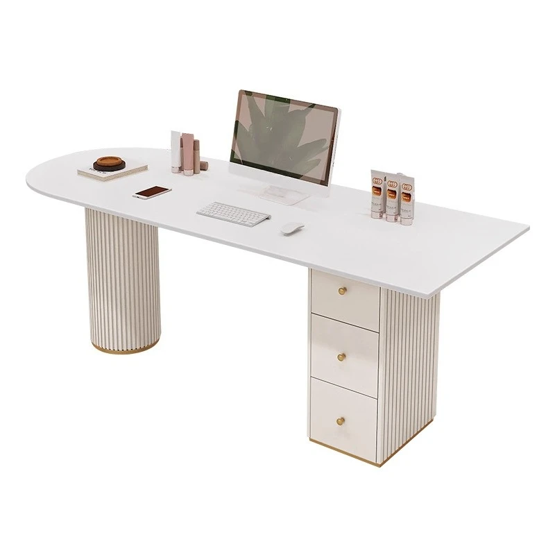 Beauty Salon Medical Beauty Consultant Reception Negotiation Table And Chair Light Luxury Rock Slab Office Desktop Clinic Table