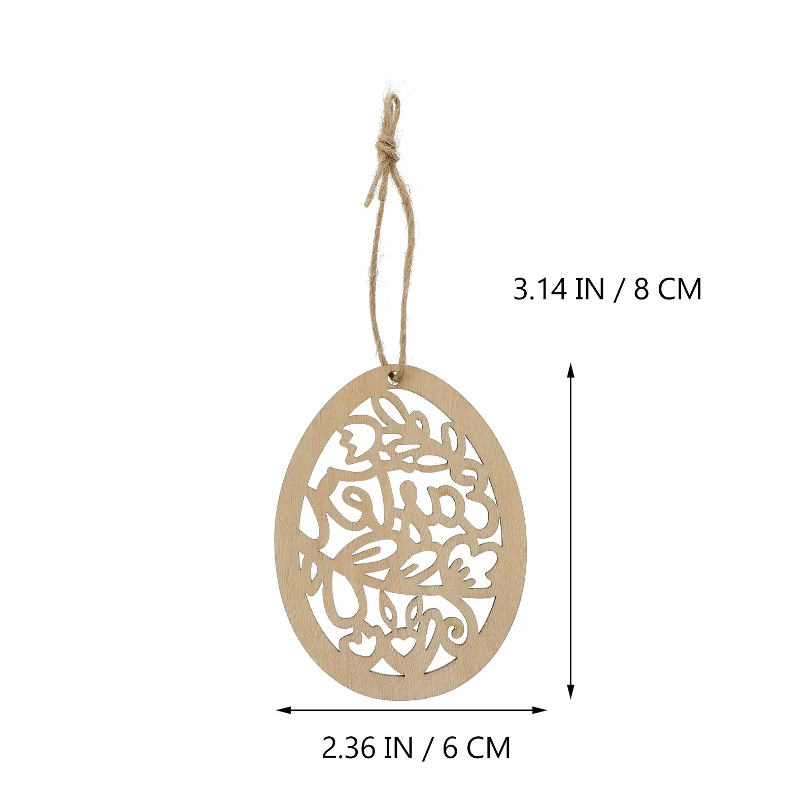 

48 Pcs Decorations Unfinished Easter Slices DIY Crafts Kids Party Easter Wood Pieces Favors Handicraft Projects