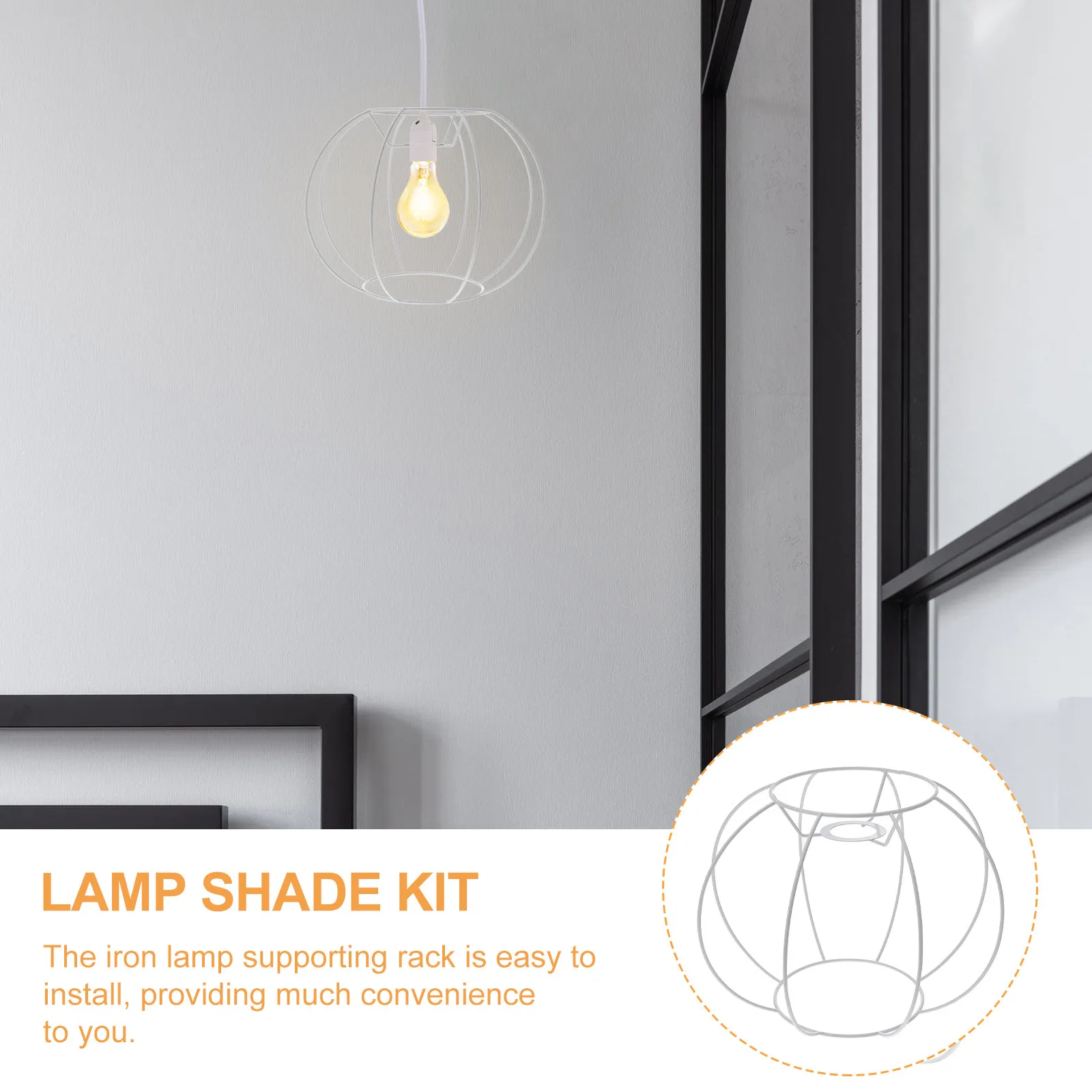 

1 шт. Железная рамка для фонаря, круглая, в форме шара, для самостоятельной сборки, кронштейн для подвесного светильника, для декоративного абажура настольной или потолочной лампы