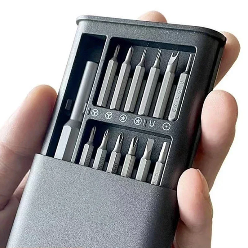 25-in-1 Magnetischer Präzisions-Schraubendreher-Satz Mini-Werkzeugset für Handy- und PC-Reparatur Professionelles Hardware-Kit mit 24 Torx-Sechskant-Bits
