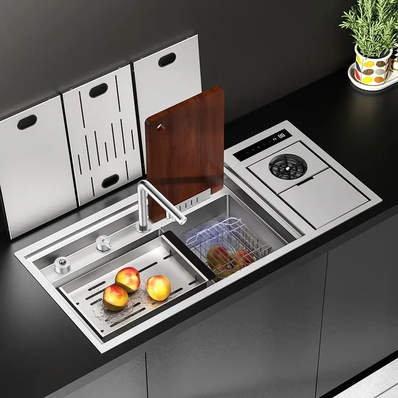 

304 Stainless Steel Smart Kitchen Sink with Vegetable Purification and Dishwashing