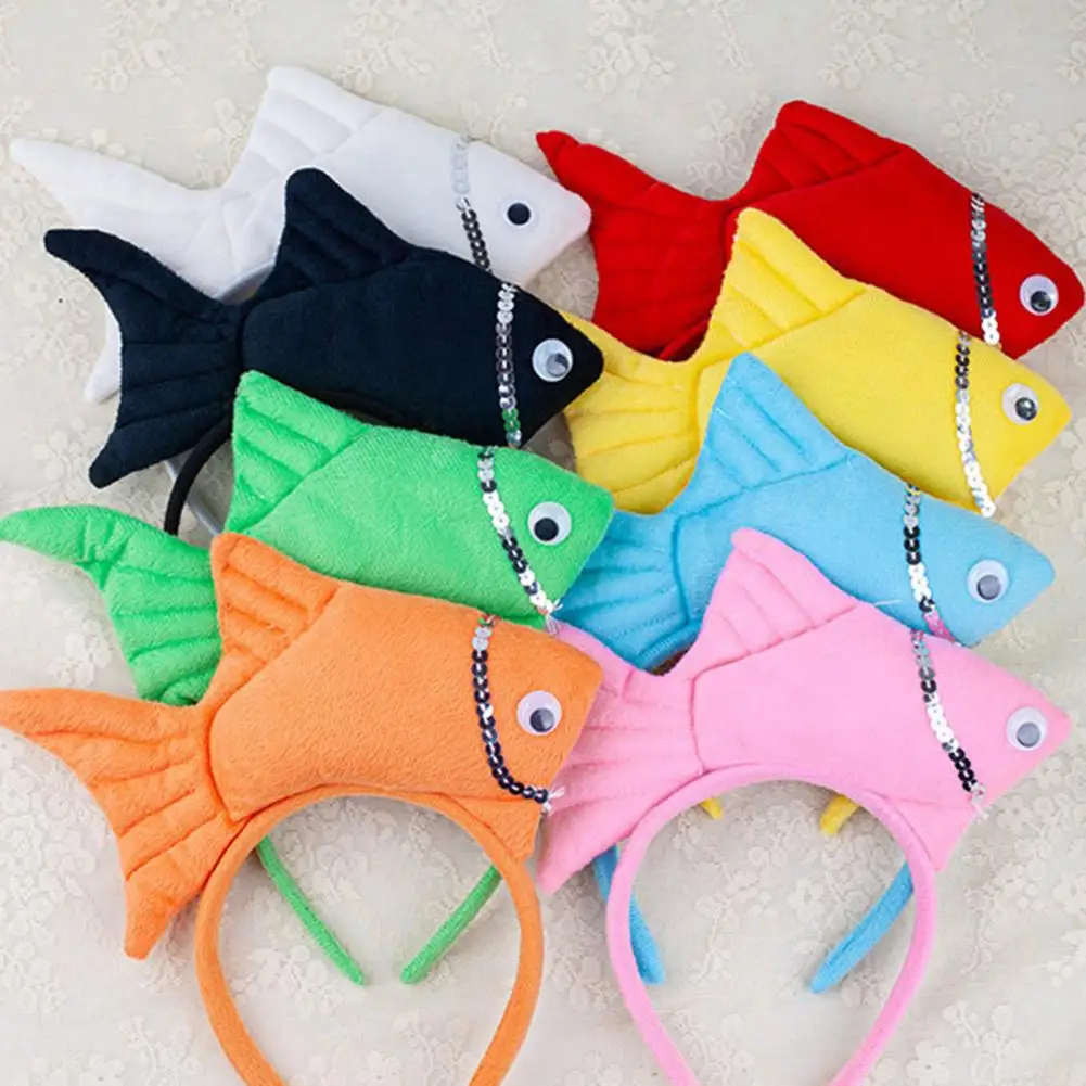 

Goldfish Headband Fish Design Snapper Yaki Costume Hair Hoop Adjustable Headband Koinobori Cosplay Props Dress Birthday Supplies