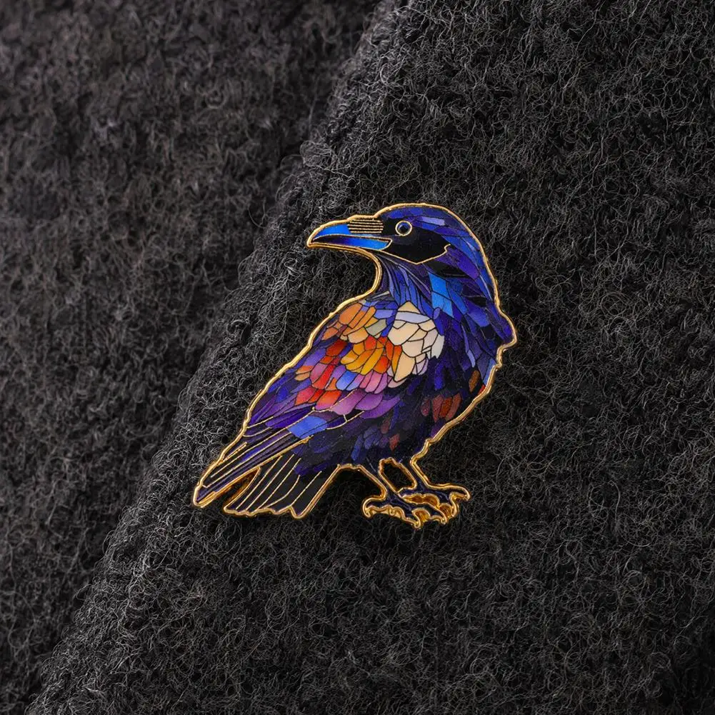 Enamel Painted Brooch Enamel Flying Bird Brooch Pin with Safety Buckle Zinc Alloy Metal Lapel Badge for Coats Shirts Backpacks
