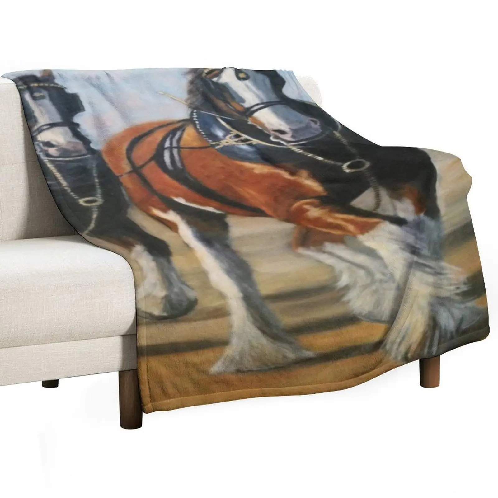 

clydesdale heavy horse. Throw Blanket Baby decorative Hairys Luxury Brand Blankets