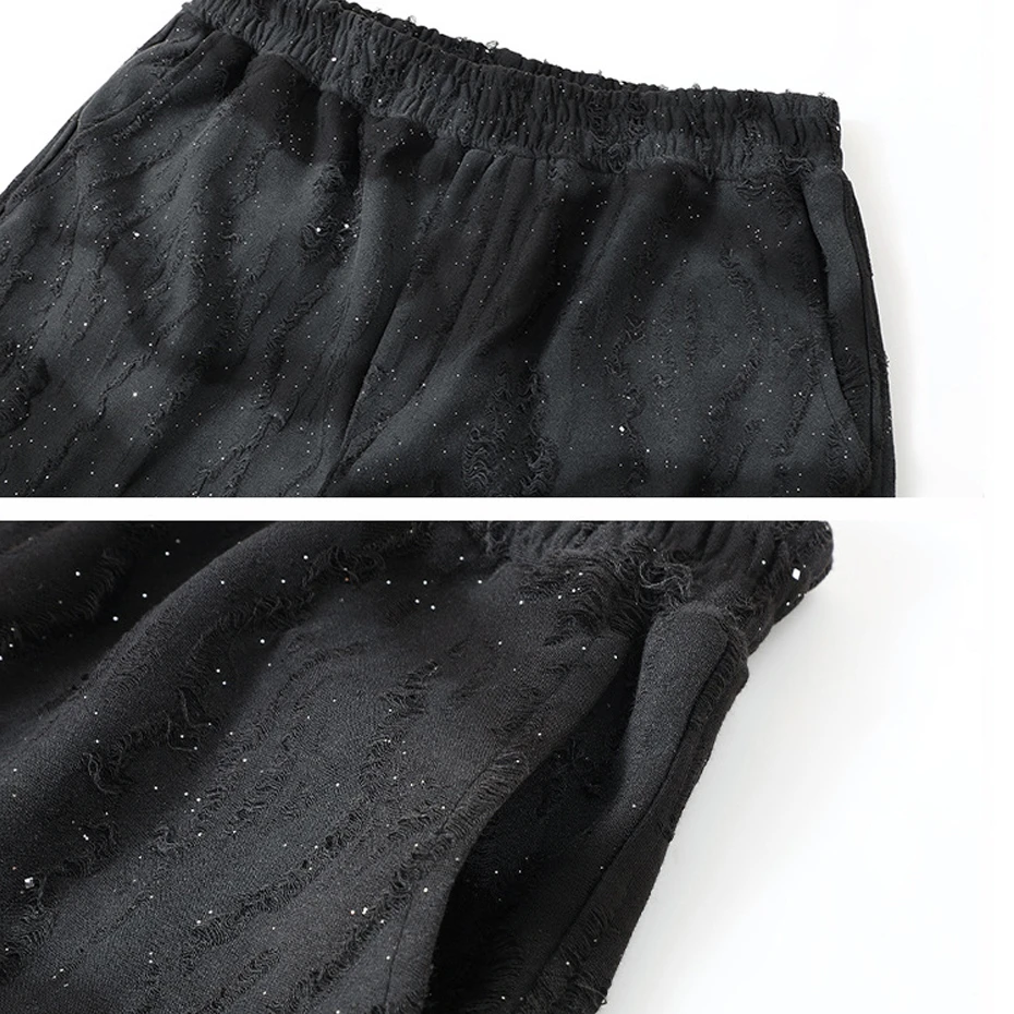 Jogger Pants Men Vintage Ripped Pants 12XL Plus Size Sweatpants Male Fashion Gradient Stripe Design Trousers Big Size 12XL