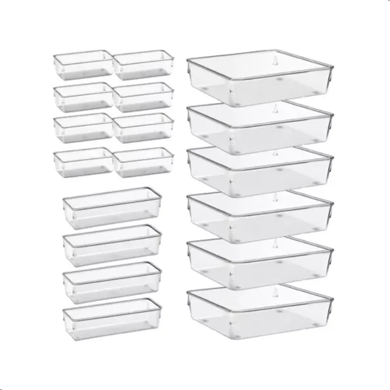 

18 Organizer Multipurpose Modular Drawers Acrylic Crystal Makeup Door Makeup