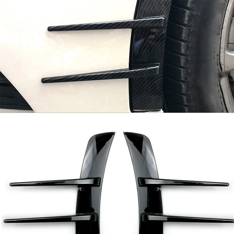 Universal Front Bumpers Lip Car Modification Side Wing Leaf Plate Air Vent Trim Spoiler Canards Splitter Car Styling Accessories