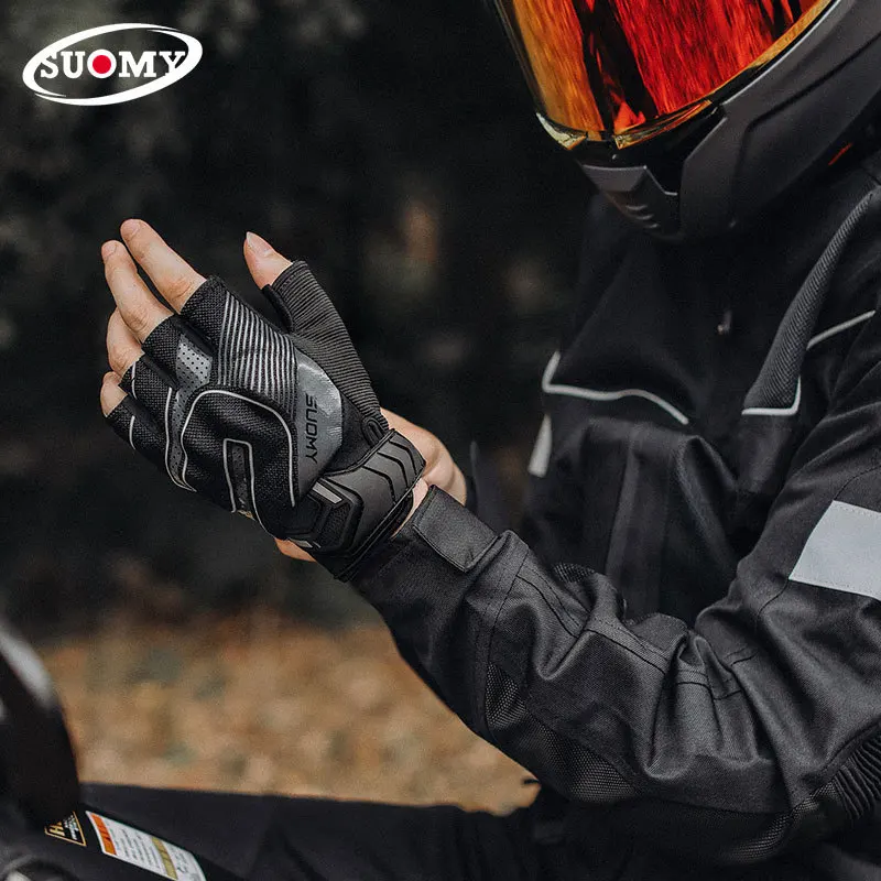 

Summer Motorcycle Riding Half Finger Gloves Men Women Thin Breathable Motocross Gloves Racing Anti-Drop Guantes Moto