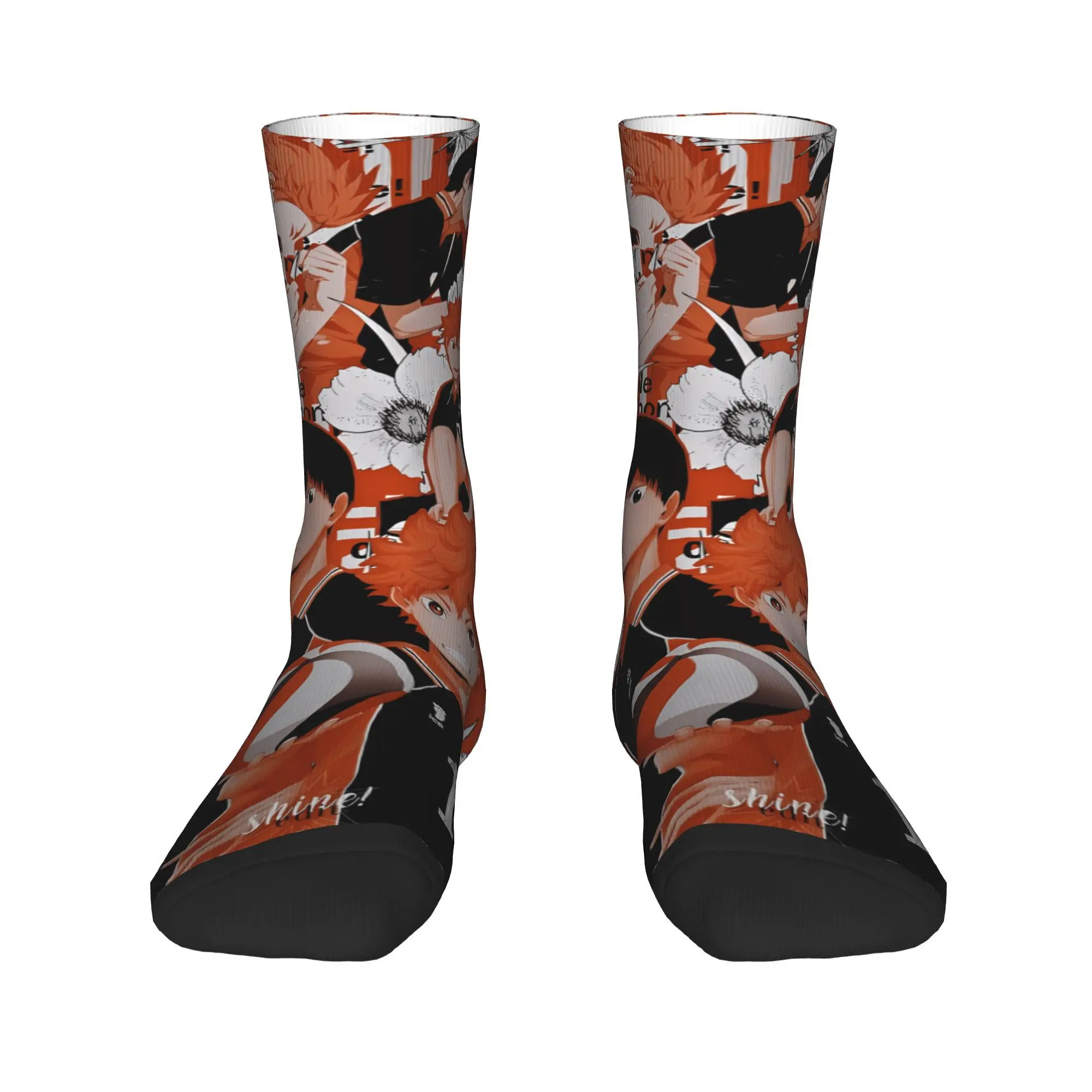 Haikyuu Volleyball Friendship Stockings Adults Men  Socks Comfortable Vintage Socks Autumn Running Anti Bacterial Design Socks