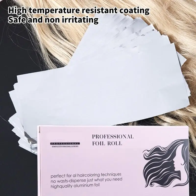 髪のハイライト、アルミホイルシート、ハイライトフォイル用のU0DEシルバーヘアホイル