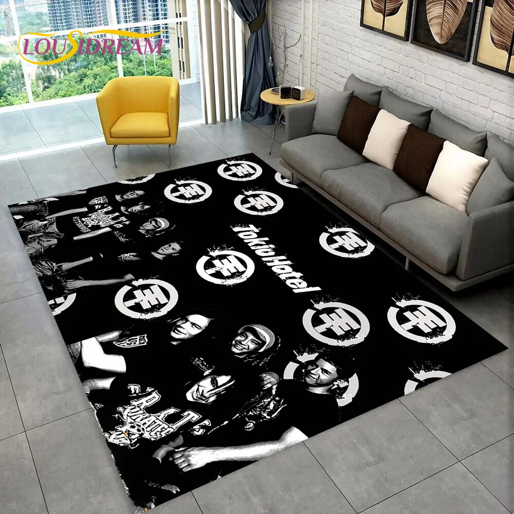 

Tokio Hotel Rock Band Bill Kaulitz Carpet Rug for Home Living Room Bedroom Sofa Doormat Decor,kids Area Rug Non-slip Floor Mat