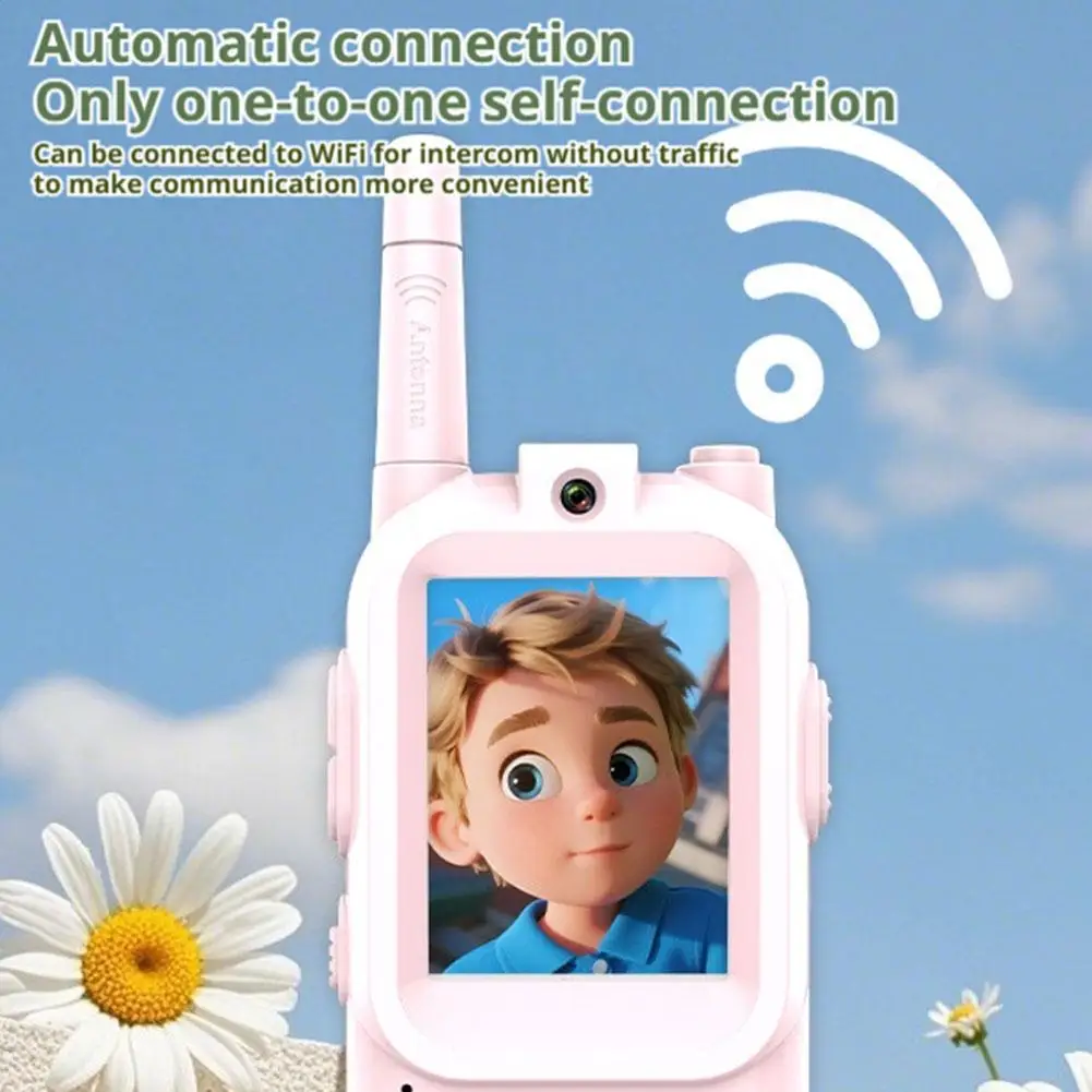 Hot! Kids Long Range Voice Communication for Home and Outdoor Use Rechargeable Video Intercom with Large 2 inch Screen