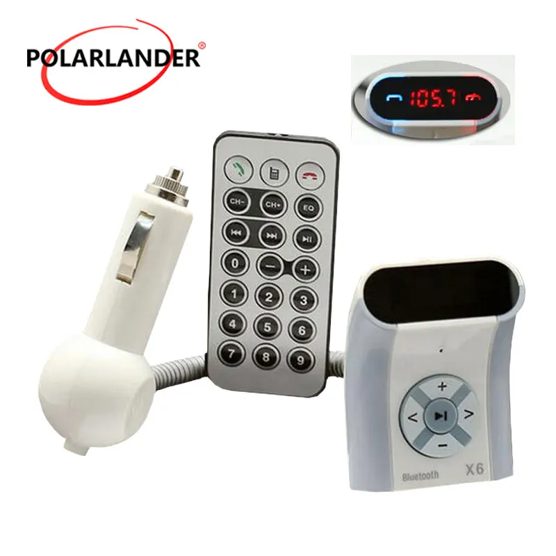 Integrated Car MP3 Player Cigarette Lighter Power, Bluetooth Handsfree Kit LED Display with Remote Control